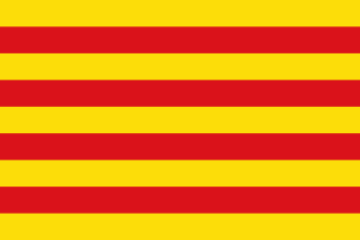 Bandera que representa el idioma catalán